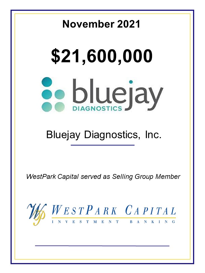 1121 Bluejay Diagnostics Inc.