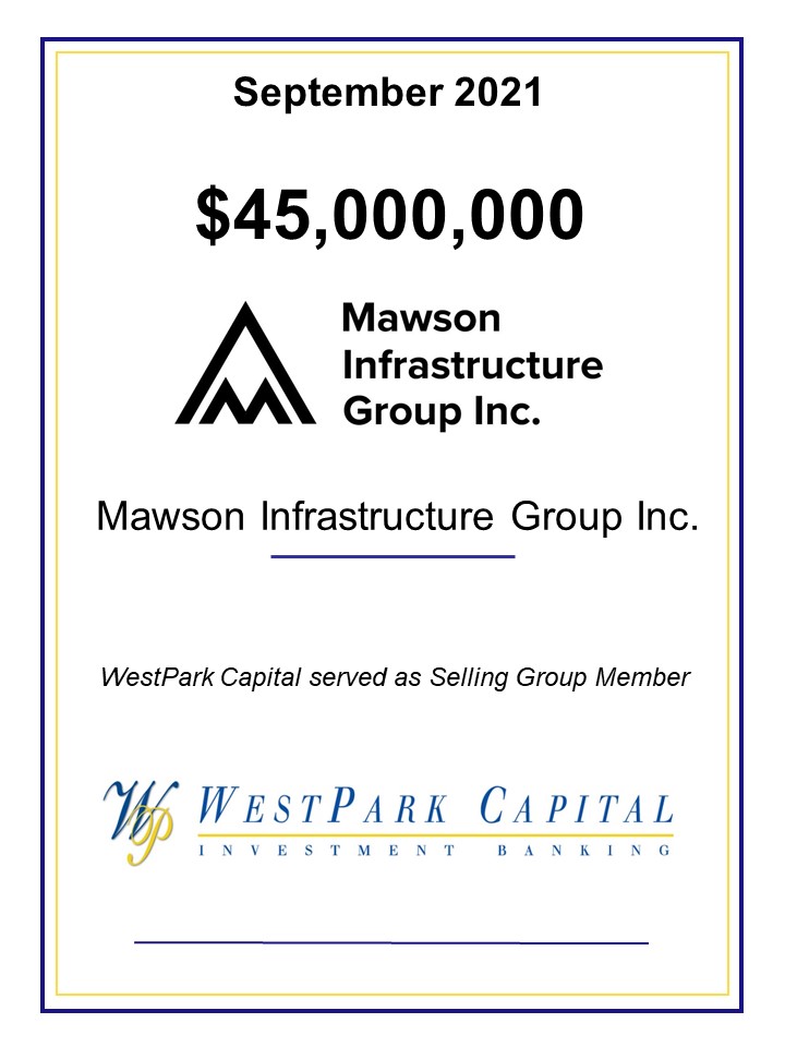 0921 Mawson Infrastructure Group Inc