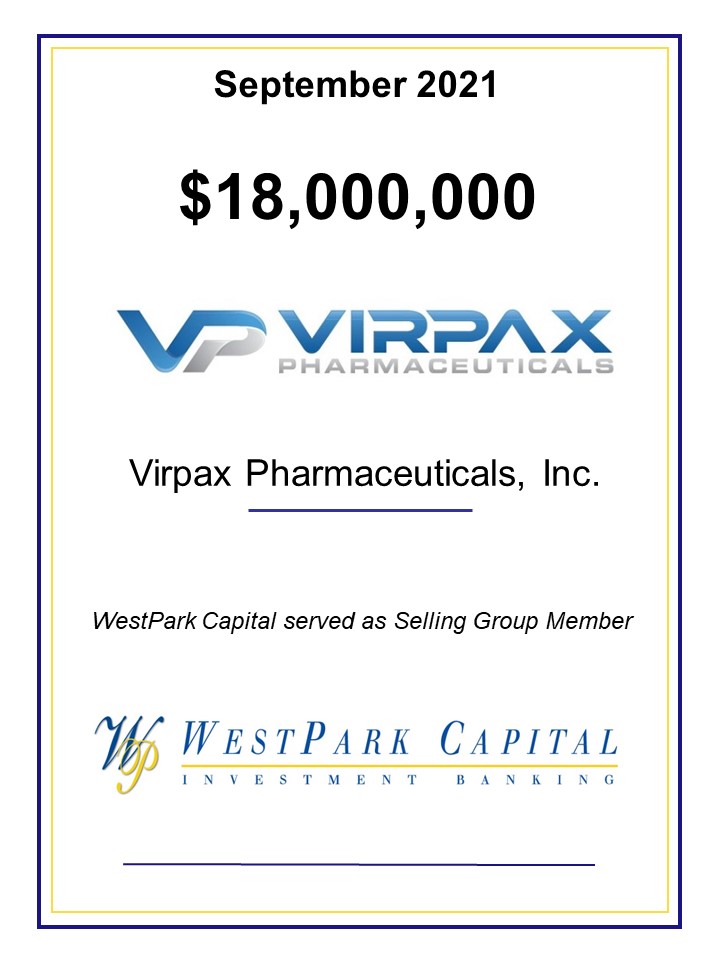 0921 Virpax Pharmaceuticals Inc
